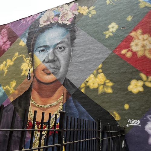 Kobra's Frida Kahlo mural at 360 Prospect Place, Prospect Heights, Brooklyn.