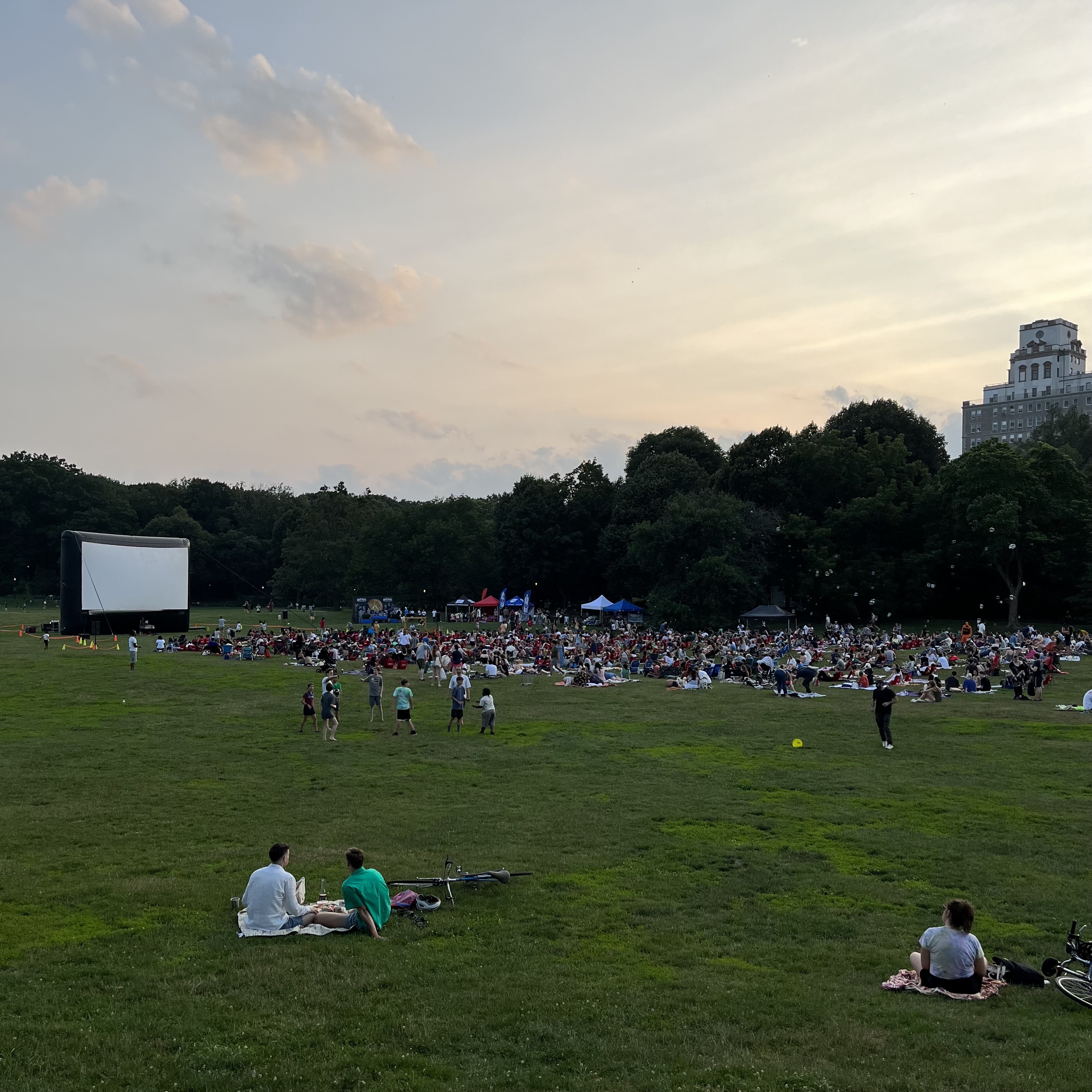 Movie night in the park. Prospect Park, Brooklyn.