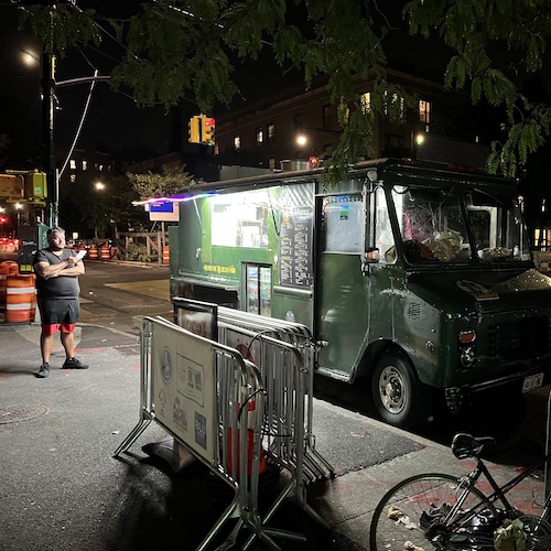 Waiting for tacos at the truck. Prospect Heights, Brooklyn.