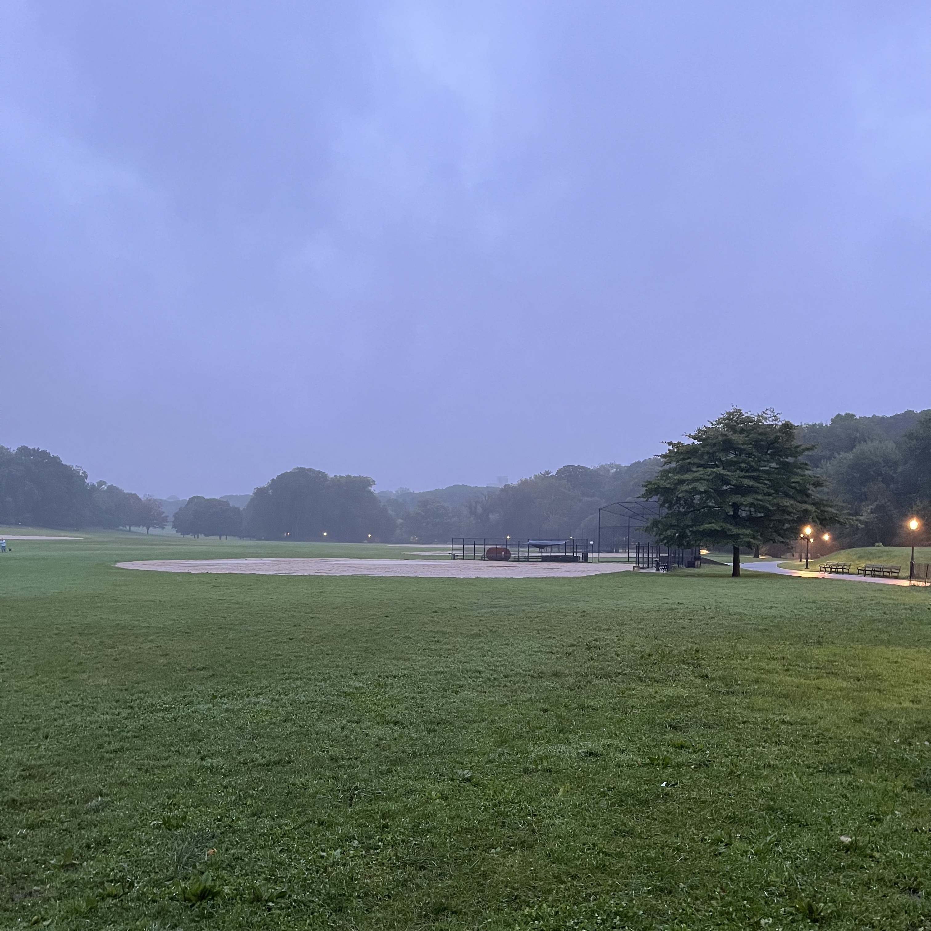 Misty evening. Prospect Park, Brooklyn.