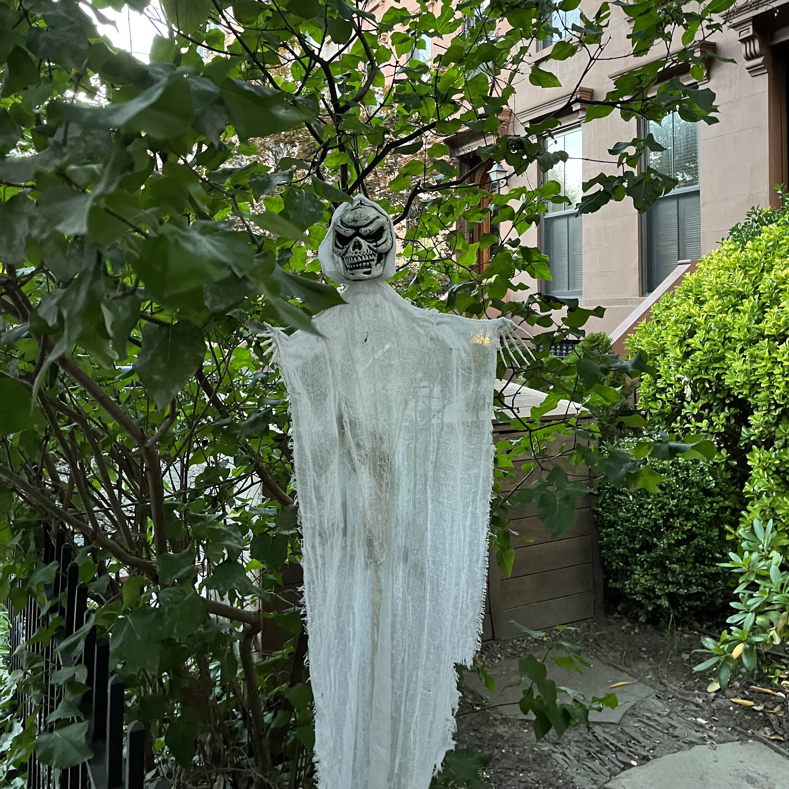 Getting kind of spooky. Park Place, Prospect Heights, Brooklyn.