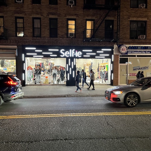 A rare selfie on this site. Sheepshead Bay Road & Emmons Avenue, Sheepshead Bay, Brooklyn.