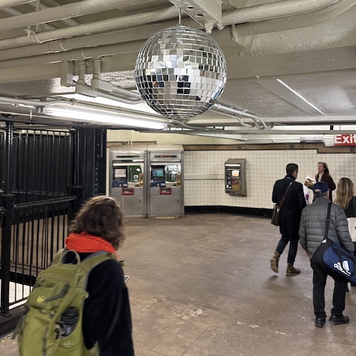 Subway dance party! 7th Avenue Station, Park Slope, Brooklyn.