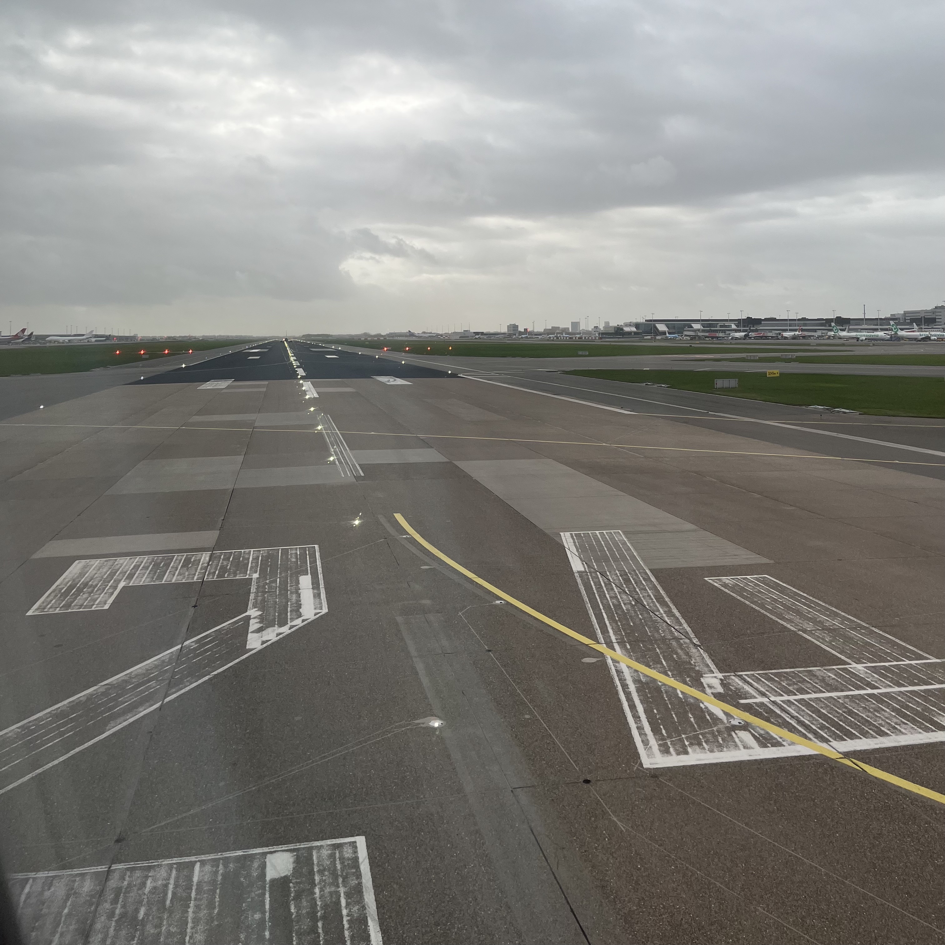 Runway 24 at Schiphol Airport. Amsterdam, Netherlands.