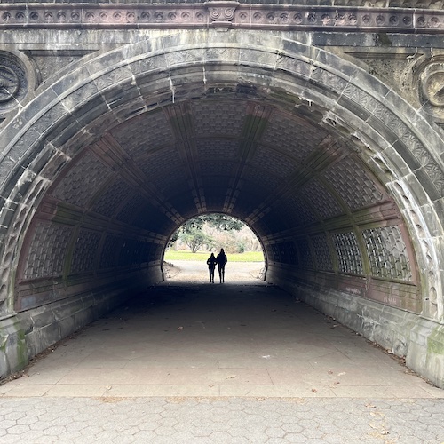 Cleft Ridge Span. Completed in 1872, this is the first cast concrete structure in the US. Prospect Park, Brooklyn.