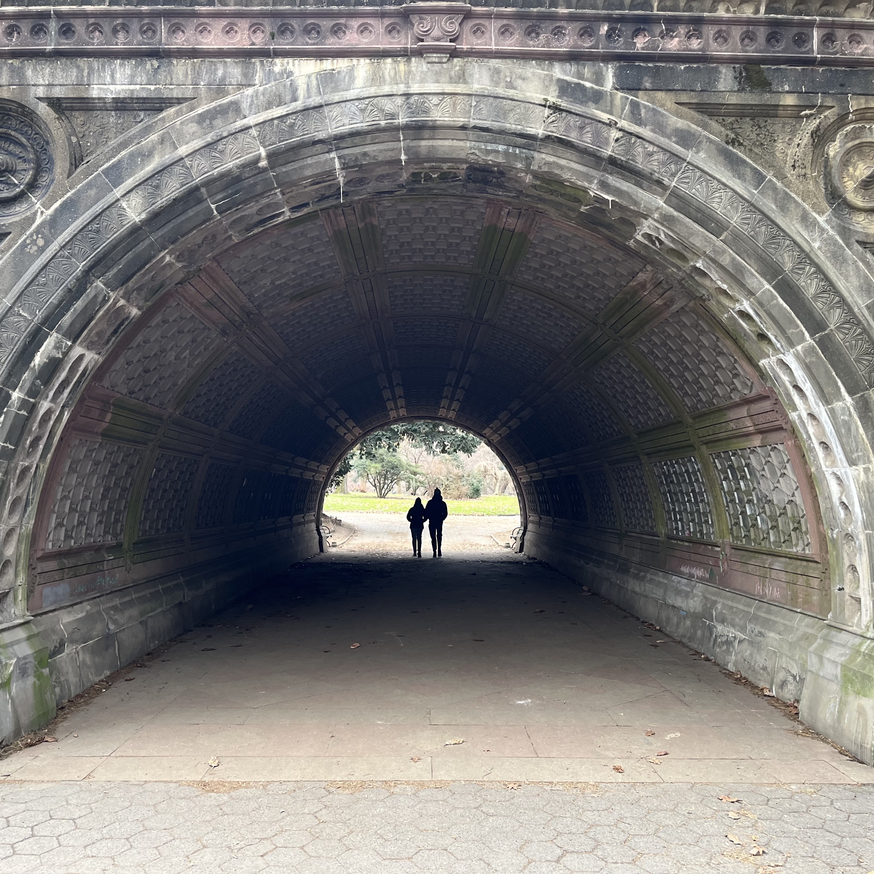 Cleft Ridge Span. Completed in 1872, this is the first cast concrete structure in the US. Prospect Park, Brooklyn.