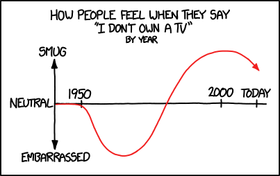 XKCD I Don't Own a TV