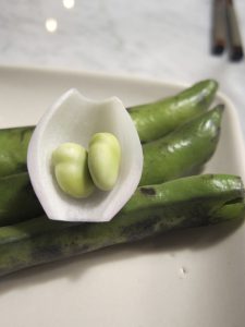 Grilled Fava Beans and Spring Onions