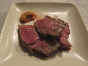 Grilled Sirloin with Miso Glaze